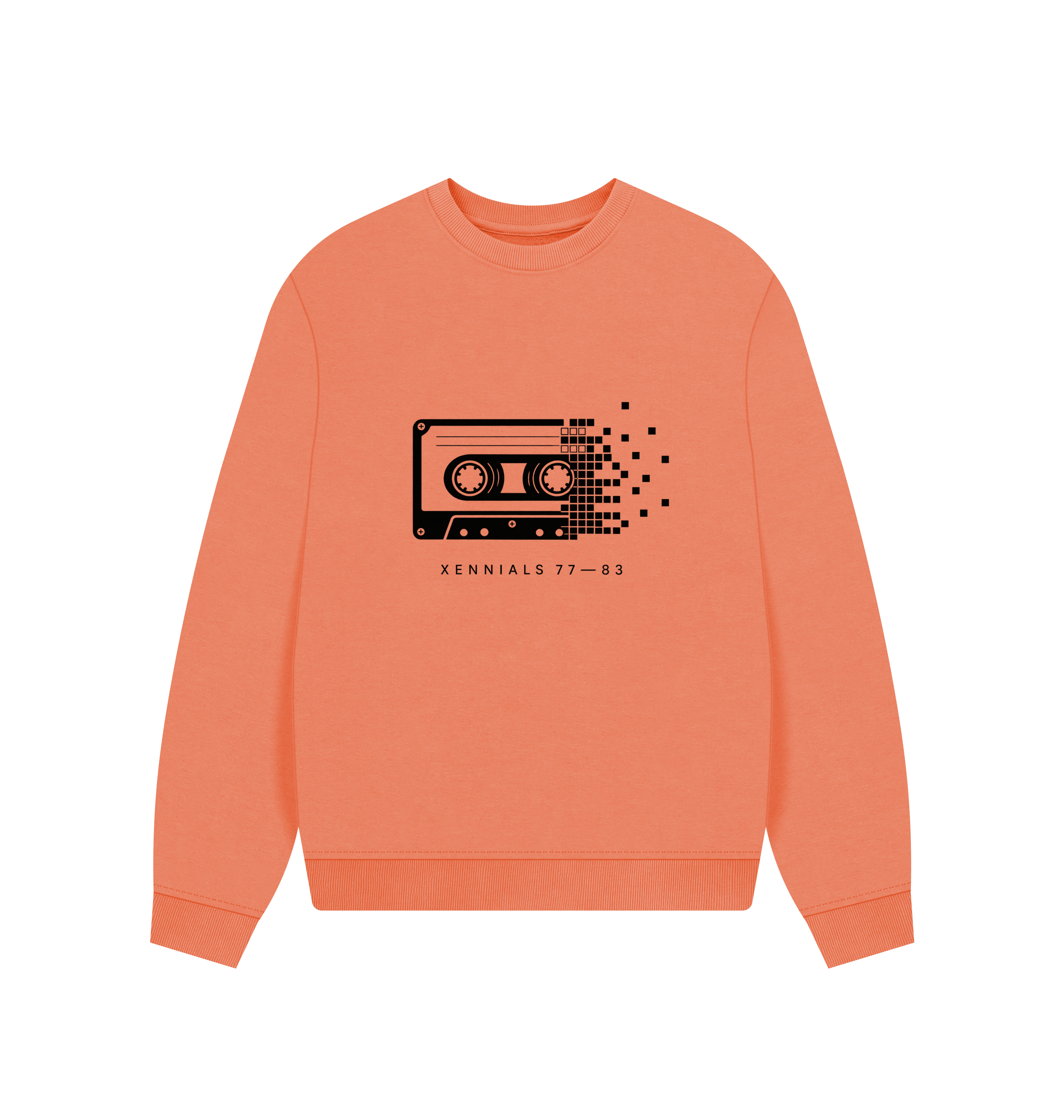 Apricot Printed Sweater Front