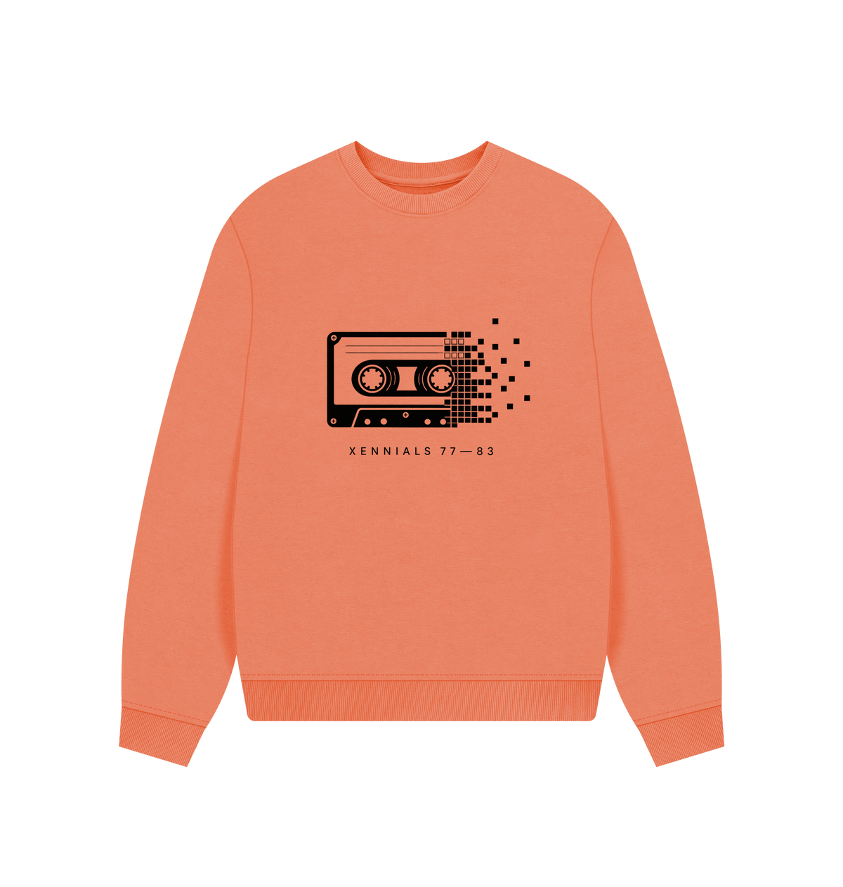 Apricot Printed Sweater Front