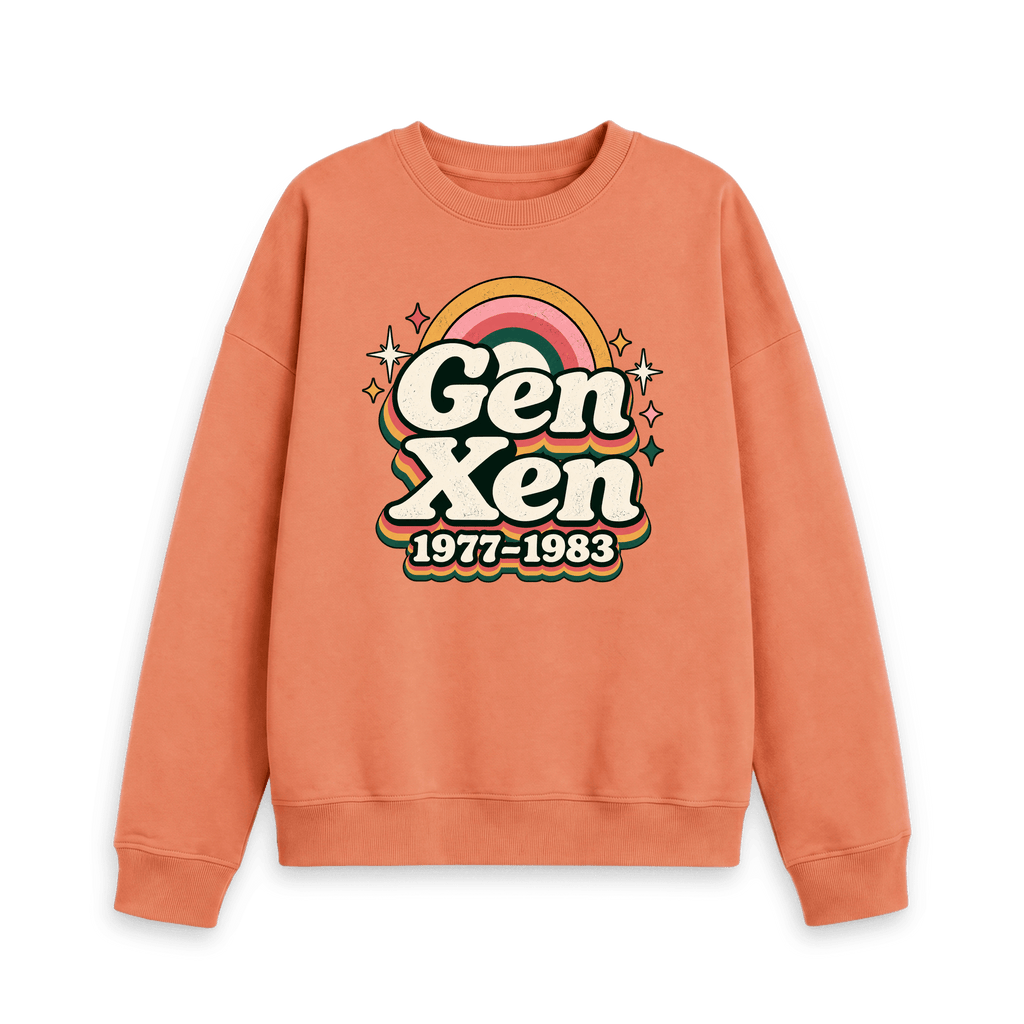 Apricot Printed Sweater Front