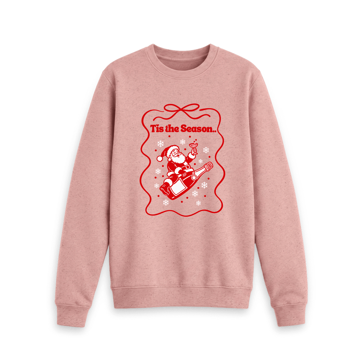 Sunset Pink Recycled Printed Sweater Front