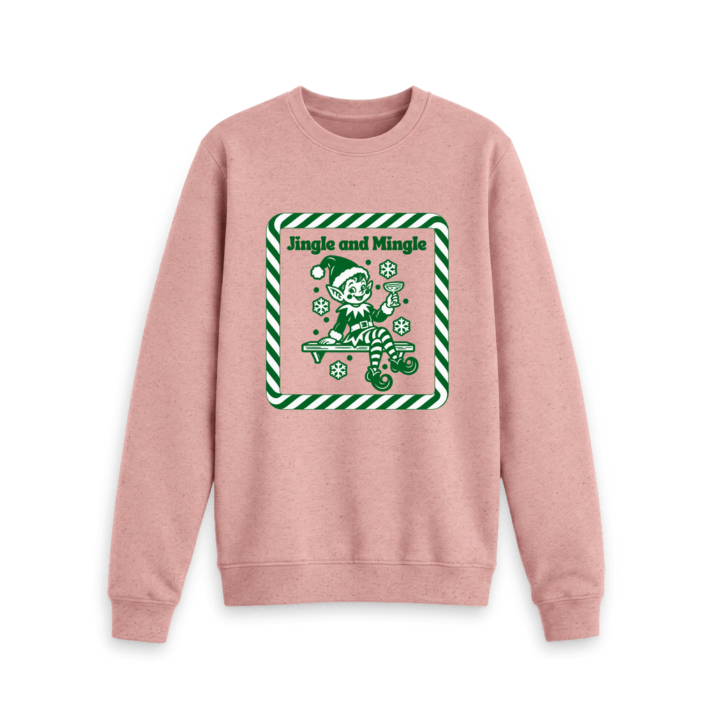 Sunset Pink Recycled Printed Sweater Front