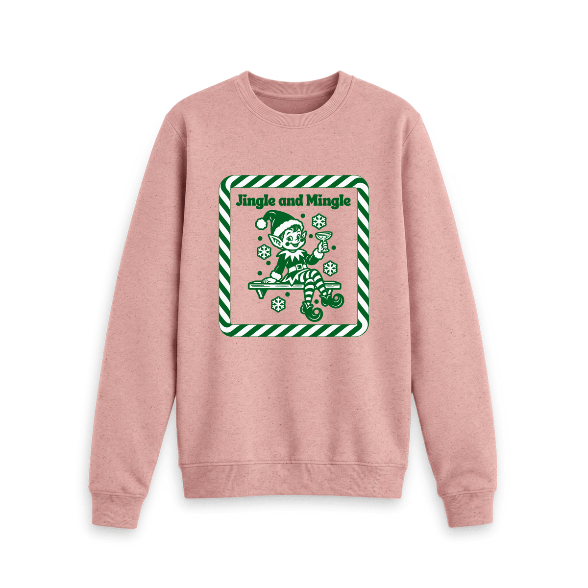 Sunset Pink Recycled Printed Sweater Front