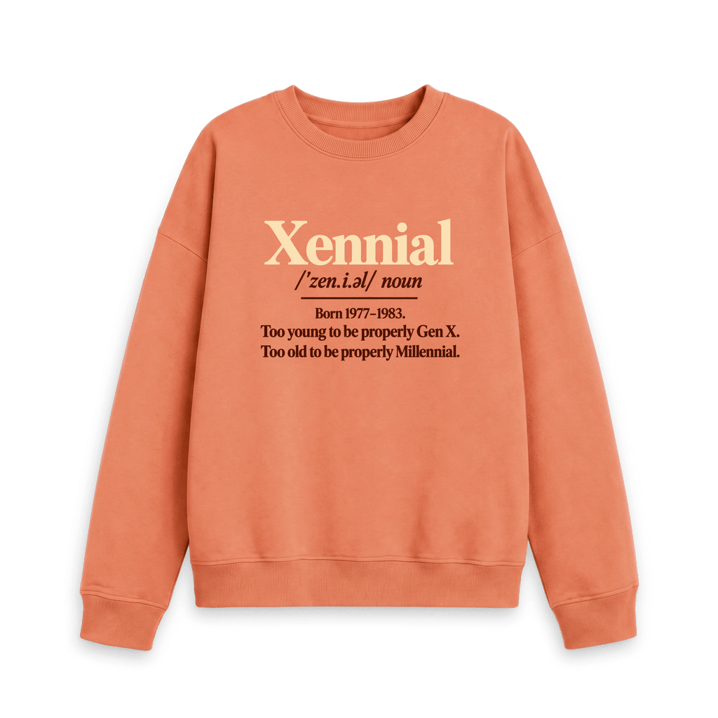 Apricot Printed Sweater Front