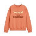 Apricot Printed Sweater Front