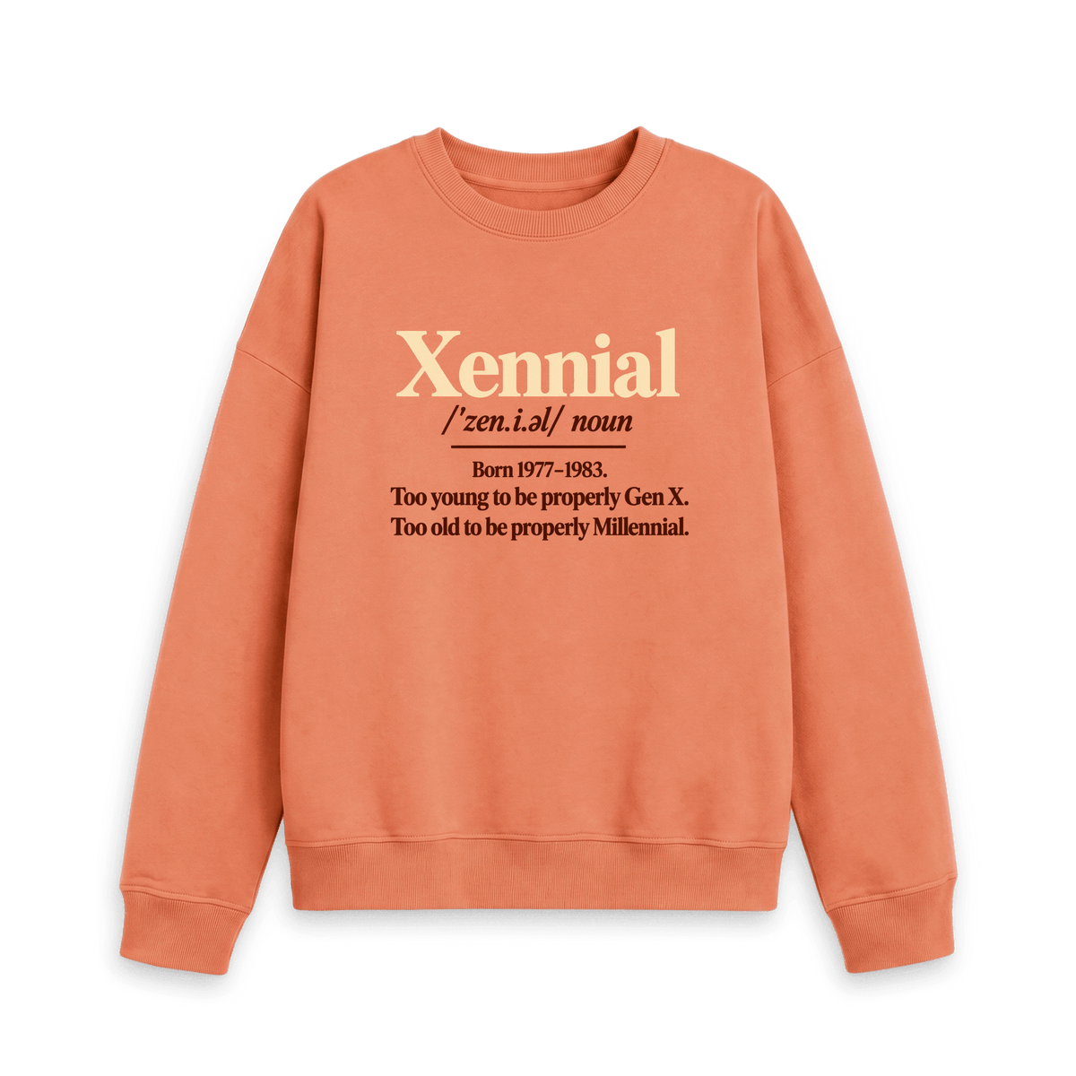 Apricot Printed Sweater Front
