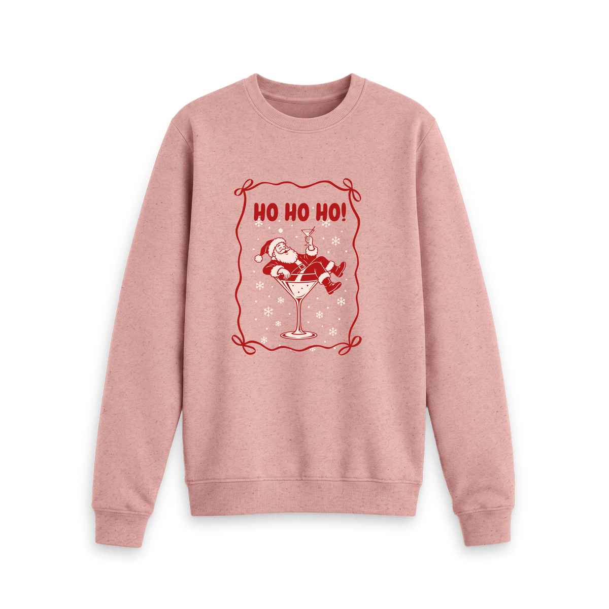Sunset Pink Recycled Printed Sweater Front