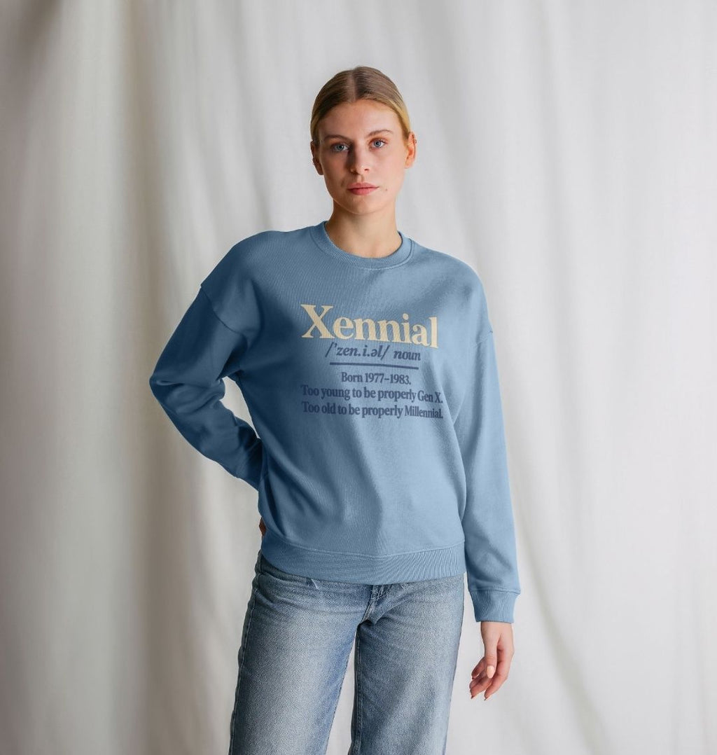 Halfway Modern Xennial Definition jumper in Solent blue